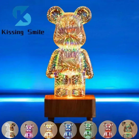 3D Firework Bear LED Night Light